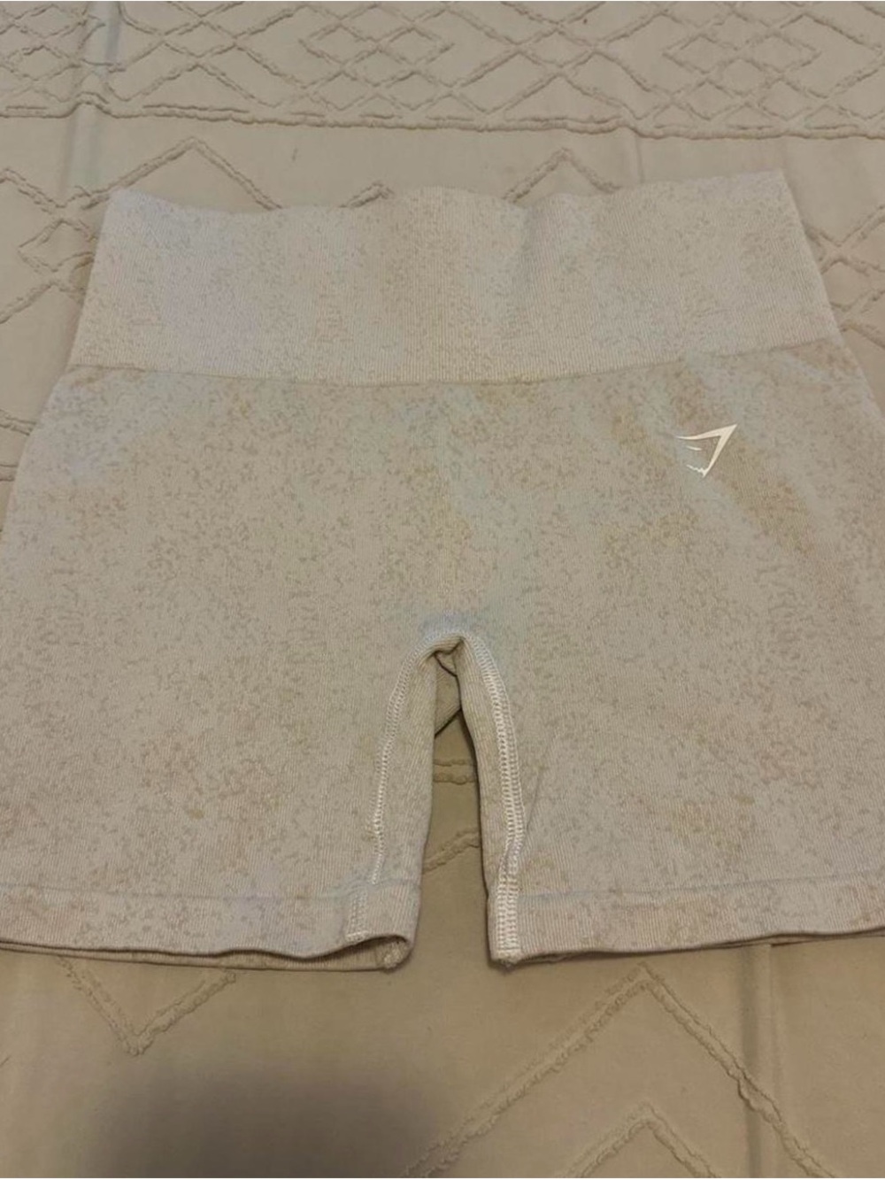 Gymshark Beige Seamless High-Waist Bike Shorts
